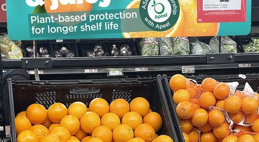 Asda customers divided over new 'edible' packaging for fruit card